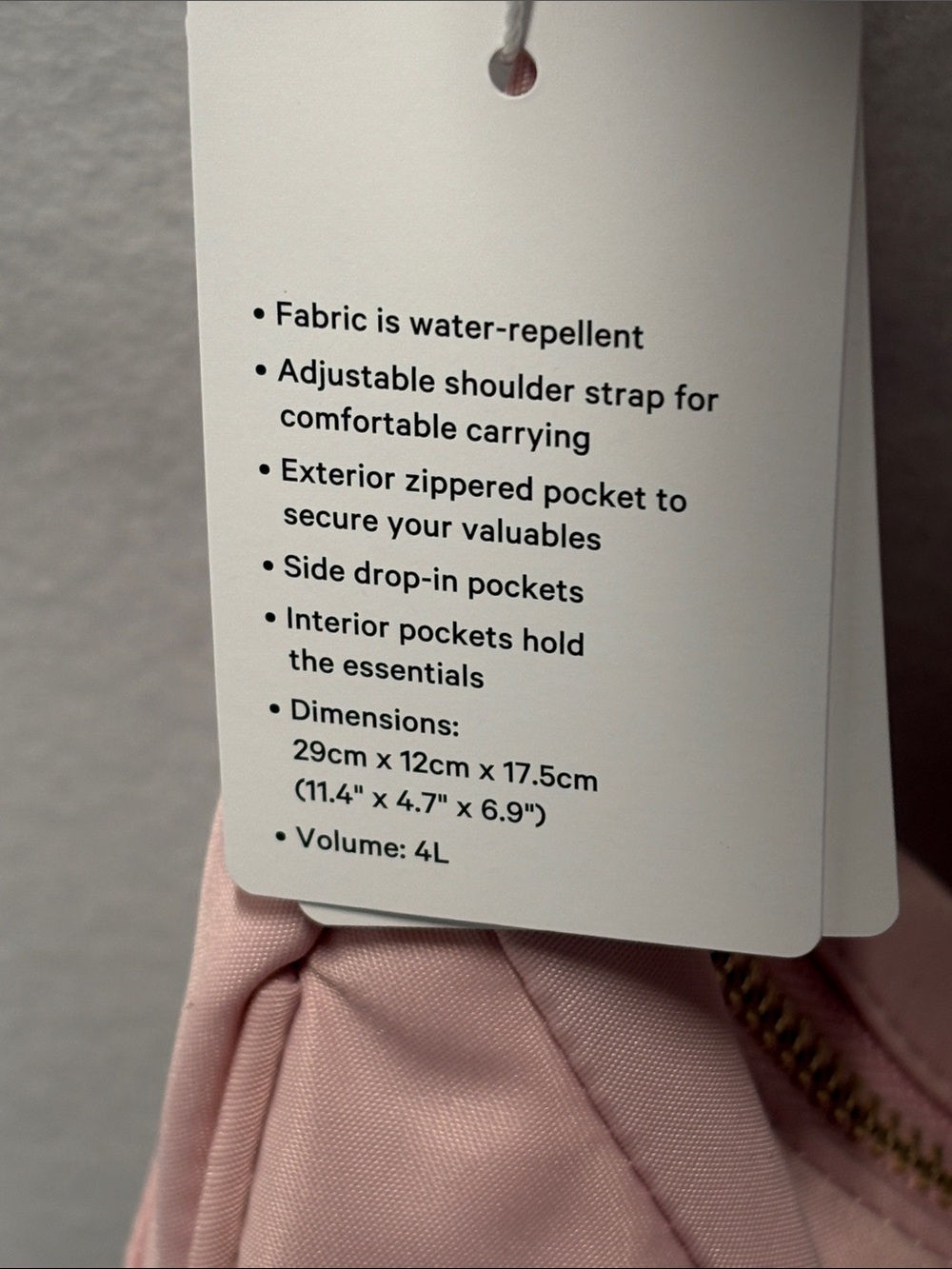 NWT Lululemon Haze Pink 4L City Essentials Shoulder Bag - Picture 4 of 5